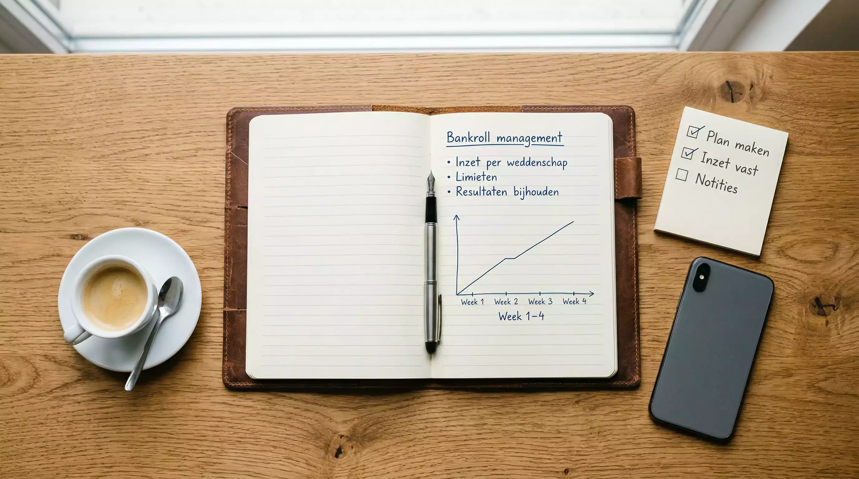 Bankroll management notities en planning voor wedden