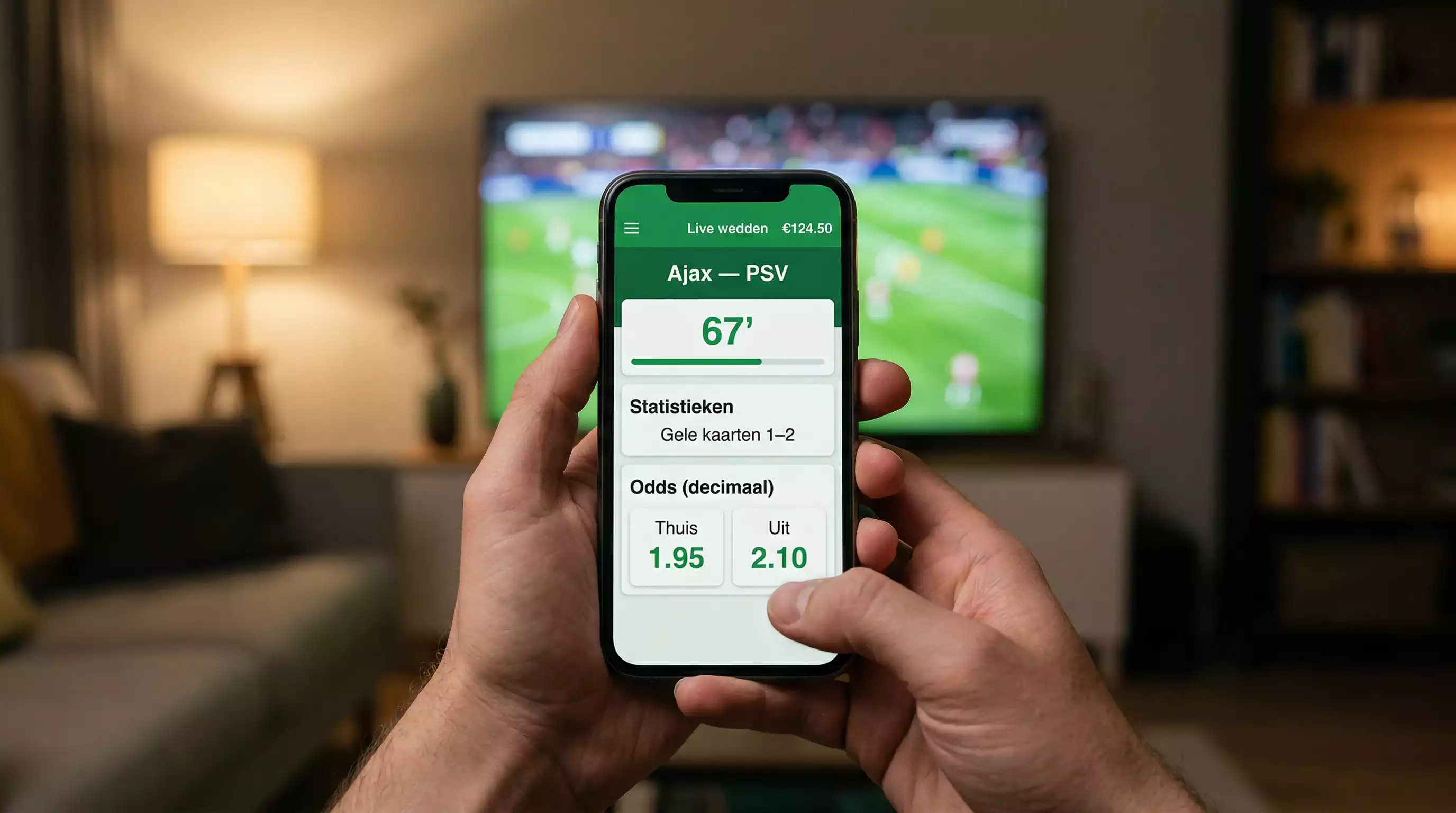 Live wedden op voetbal via smartphone app