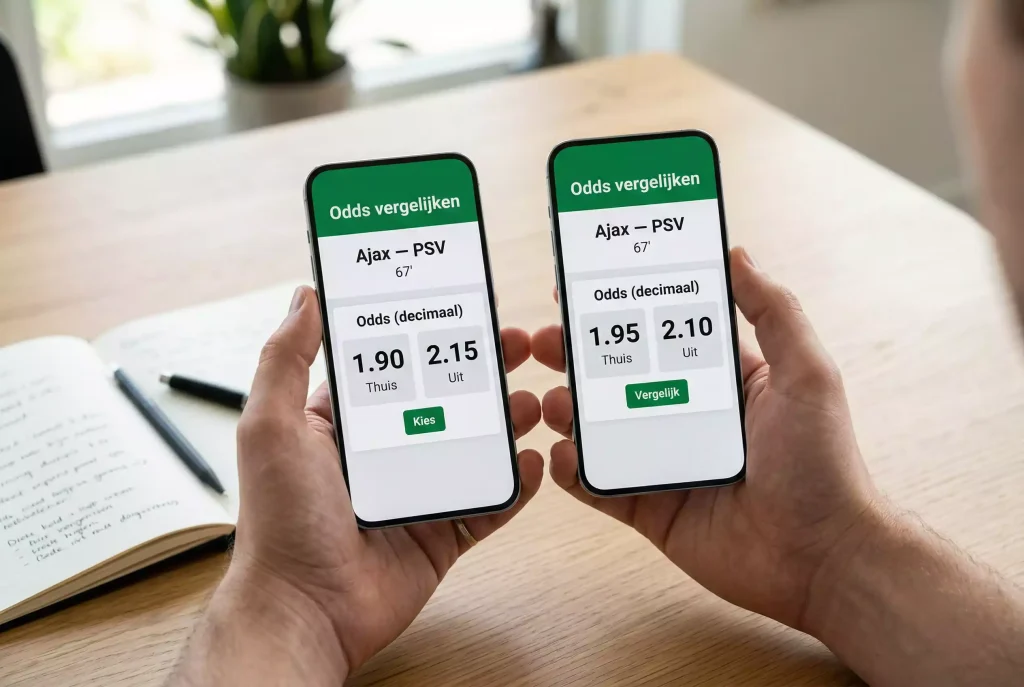 Odds vergelijken bij verschillende bookmakers